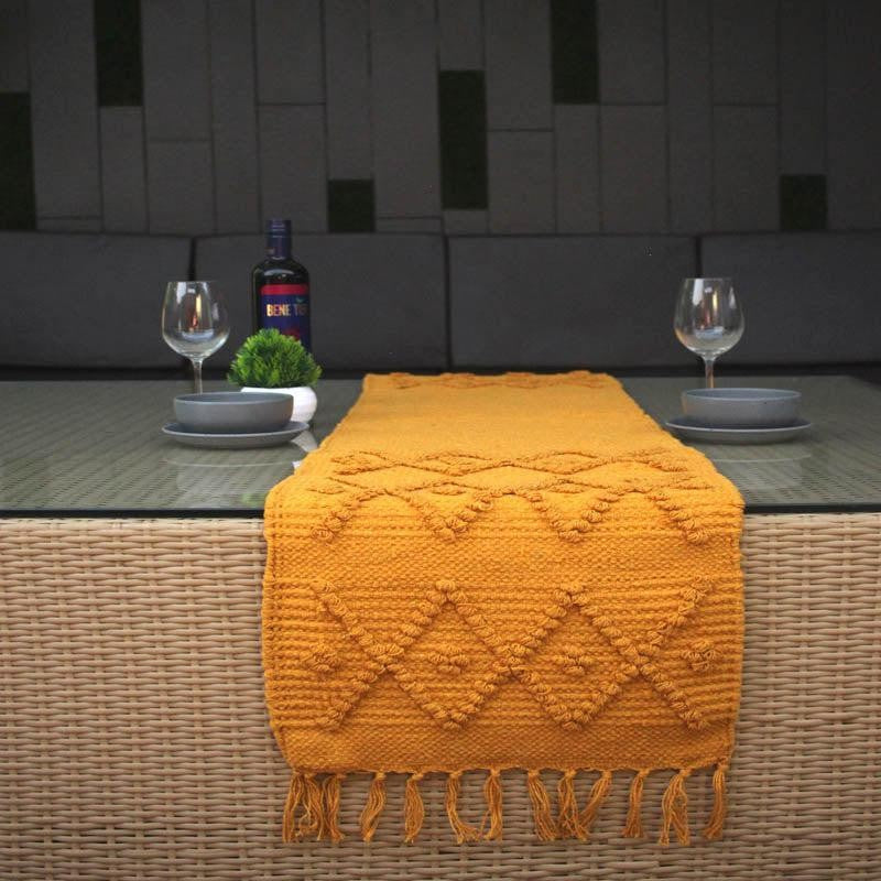 Savanna Handwoven Cotton Table Runner - Yellow media 3