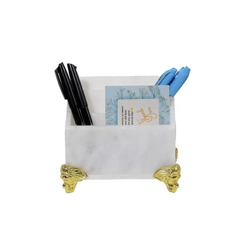 WorkZen Marble Desk Organizer - White media 3