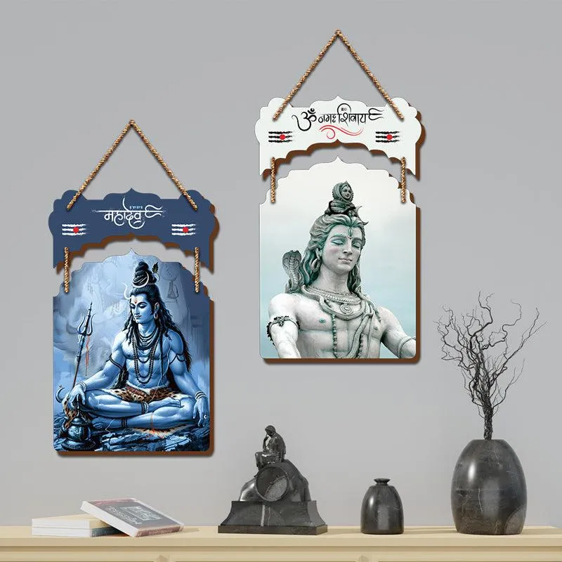 Shivoham Wood MDF Wall Hanging - Set Of Two media 4