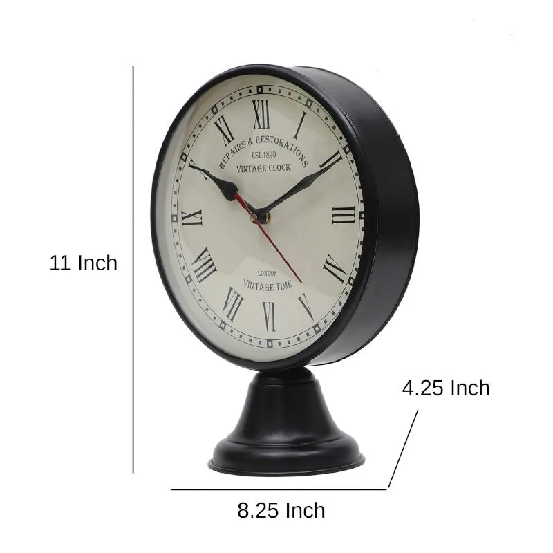 Linus Metal Table Clock - Black media 5