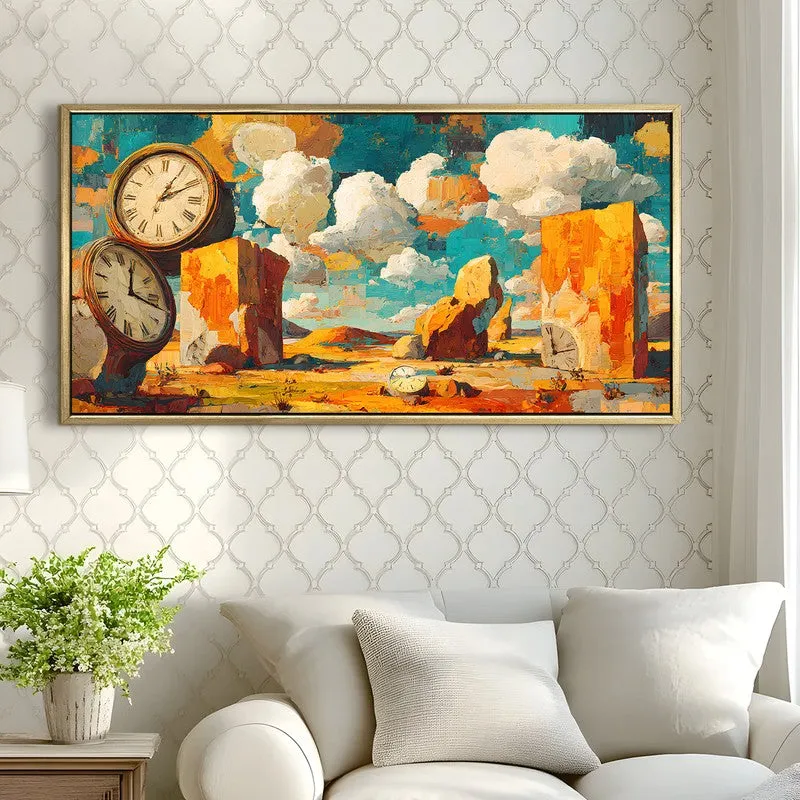 Desert Time Canvas Wall Painting With Frame media 4
