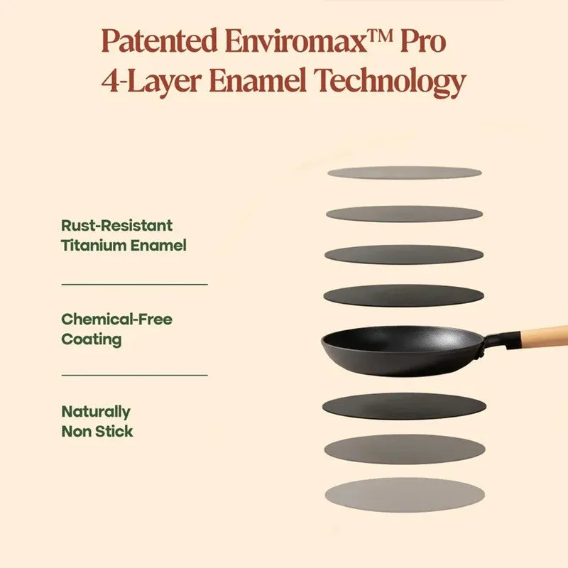 Cumin Co Enamel Cast Iron Frying Pan (Green) - 2500 mL media 10