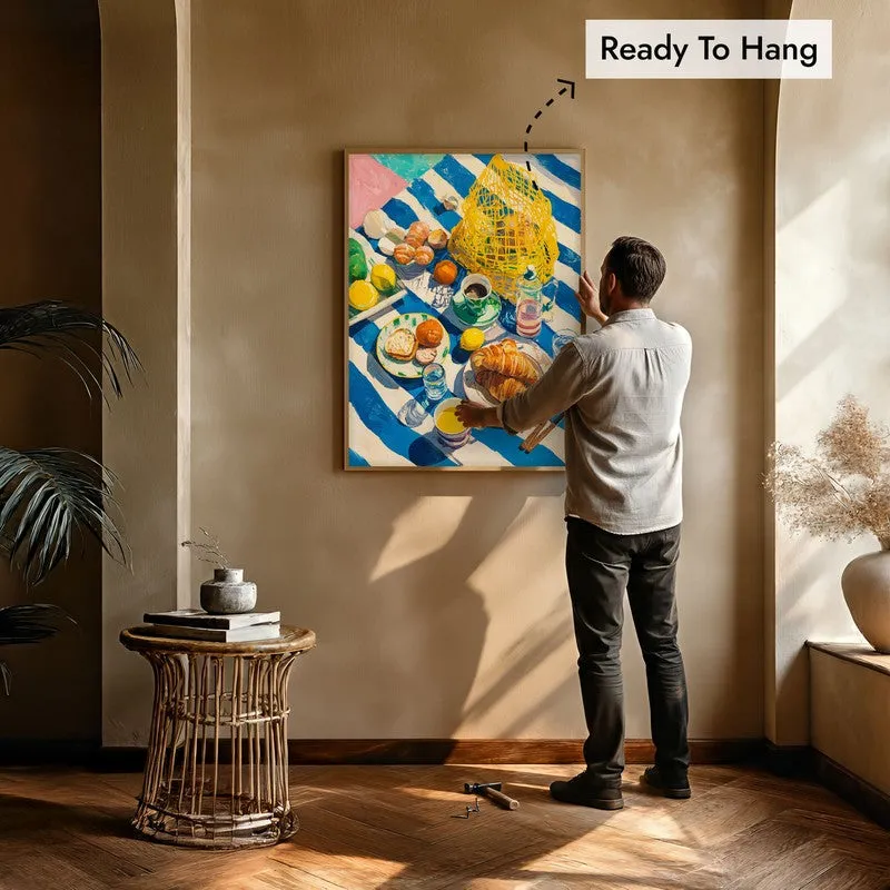 Feastiva Canvas Wall Painting With Brown Frame media 8