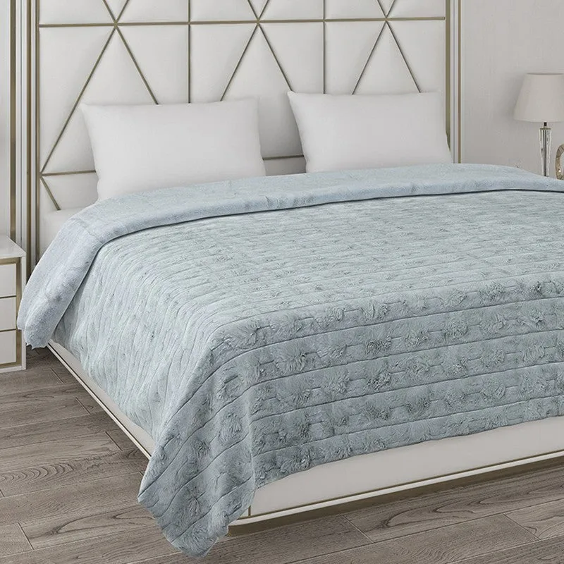 Monte Carlo Crimson Comfort Reveisible Blanket (Sage Green) - 850 GSM media 5