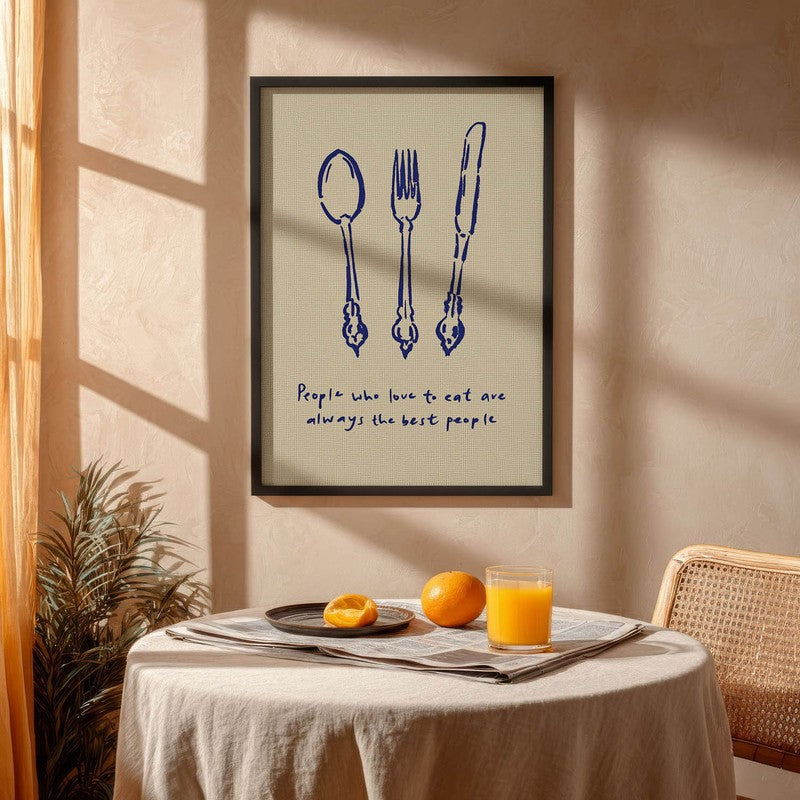 MonoCutlery  Archival Canvas Wall Art - Black media 4