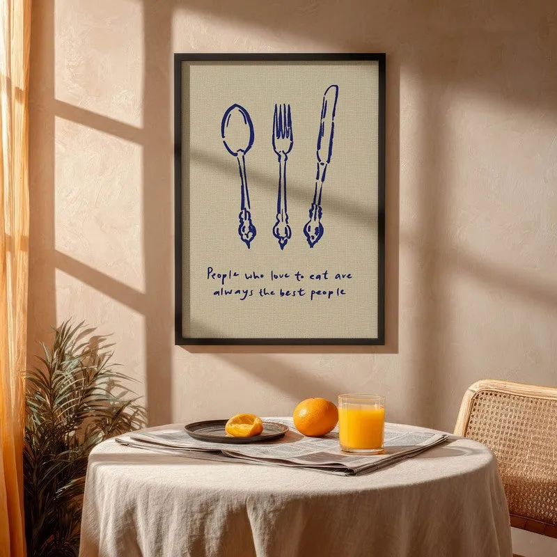 MonoCutlery Archival Canvas Wall Art - Black media 4