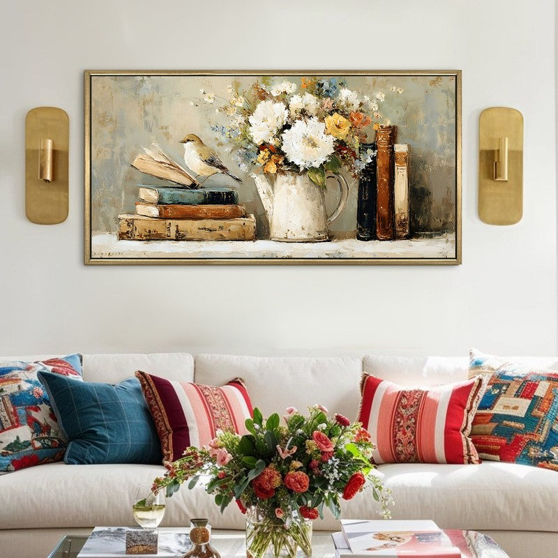 Vintage Murmur Canvas Wall Painting With Frame