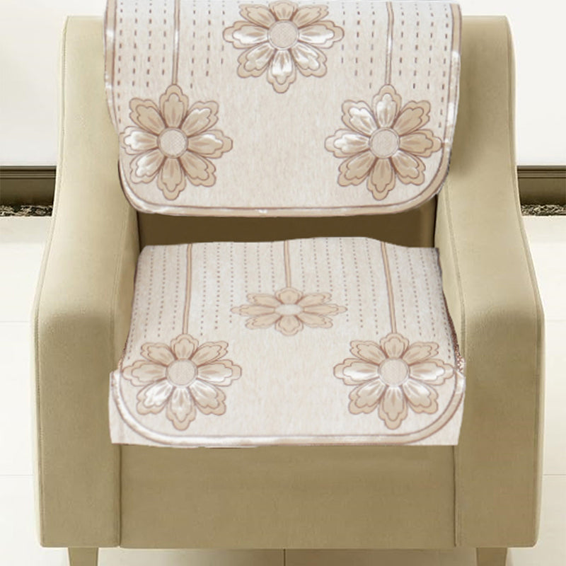 Mitha Floral Sofa Cover (Off White) media 4