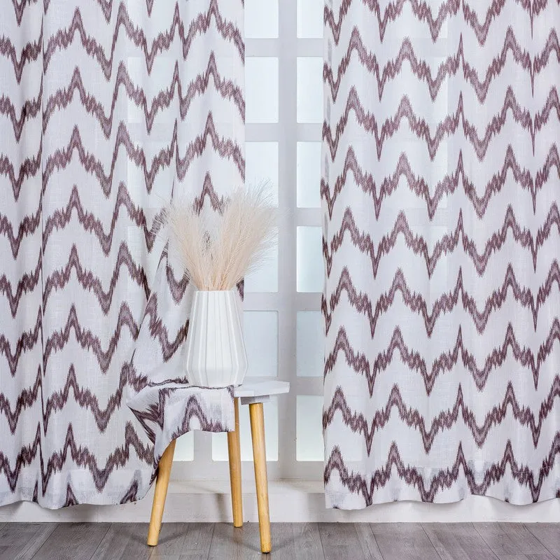 Kivelle Modern Motif Curtain - Set Of Two media 1