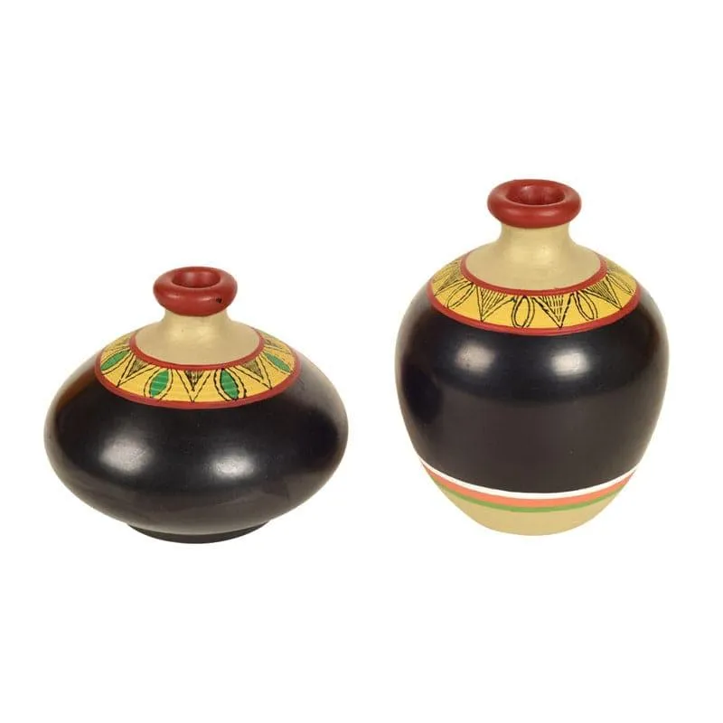 Nuria Tribal Terracotta Vase - Set Of Two media 5