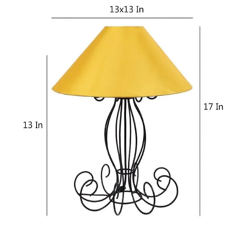Sunglow Kaito Fabric Table Lamp - Yellow,Black media 5