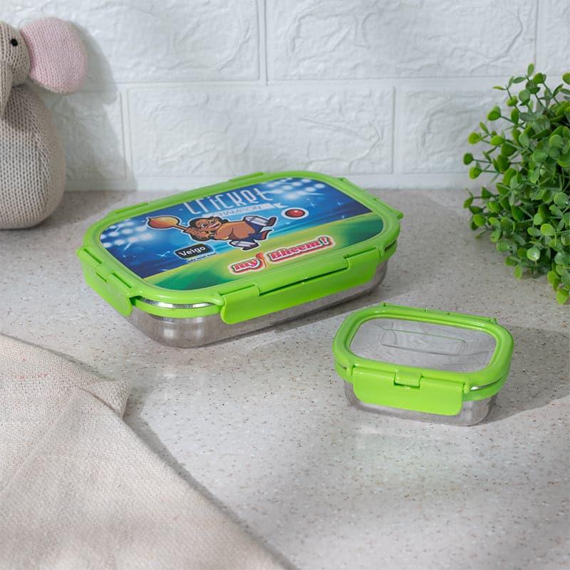 Cricket Wicket Green Lunch Box  (775/150 mL) - Two Piece Set media 3