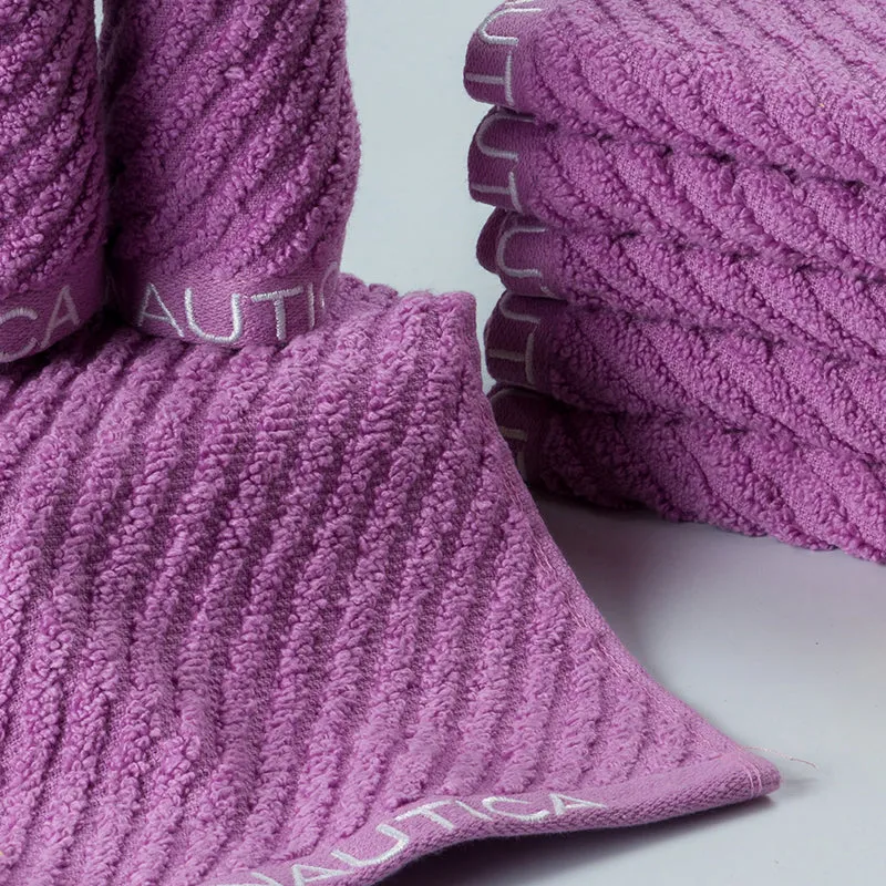 Nautica Riviera Soft Cotton Face Towel (Lilac) - Set Of Eight media 3