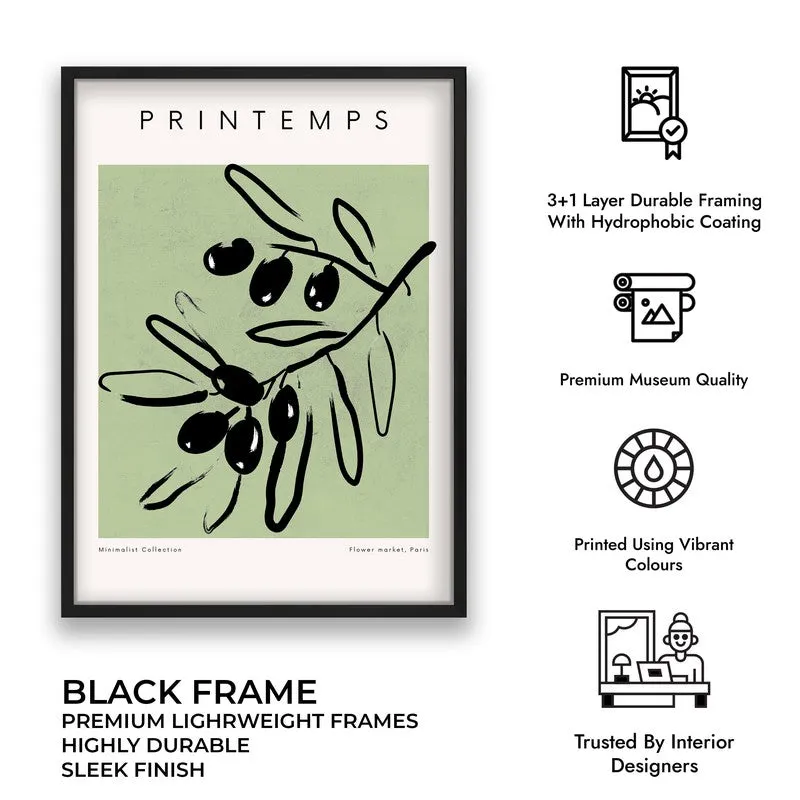 Spring Gestures Canvas Wall Painting With Black Frame media 8