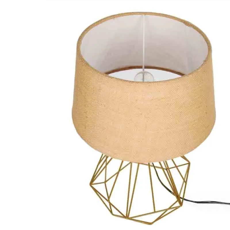 Diamond Dust Fabric Table Lamp - Brown,Gold media 5