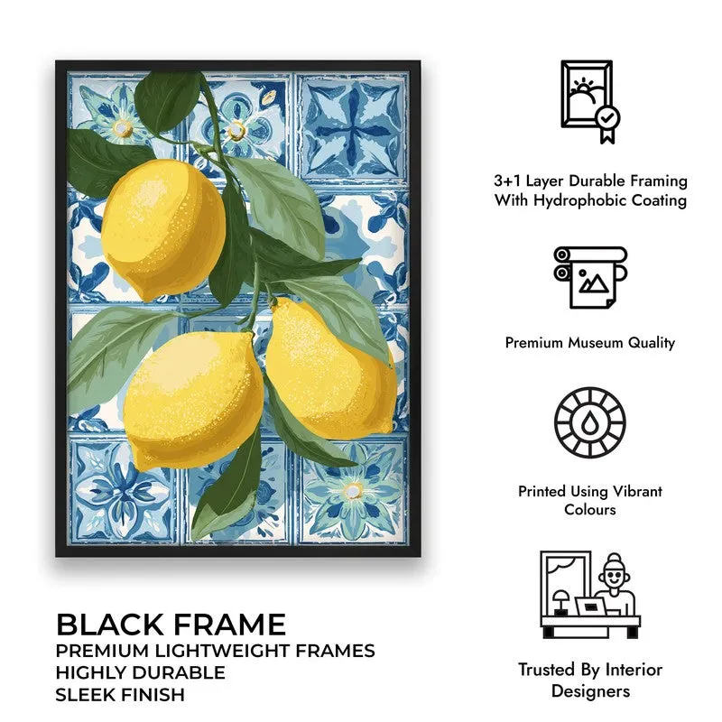 Golden Zest Canvas Wall Painting - Black Frame media 9