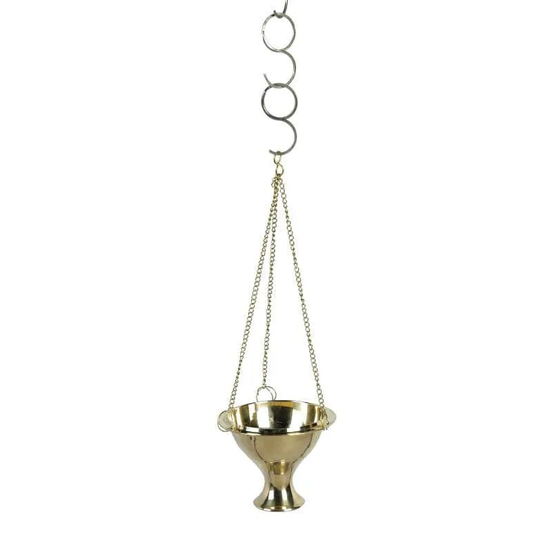 Brass Dena Hanging Loban Dhoop Holder media 3