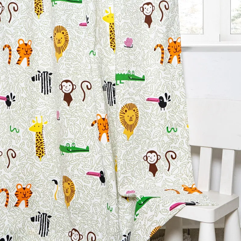 Tranquebar Home Safari Charm Cotton Curtains - Set Of Two media 1