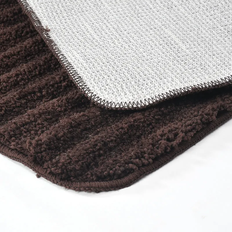Joen Anti Skid Bath Mat (Brown) - Set Of Three media 3