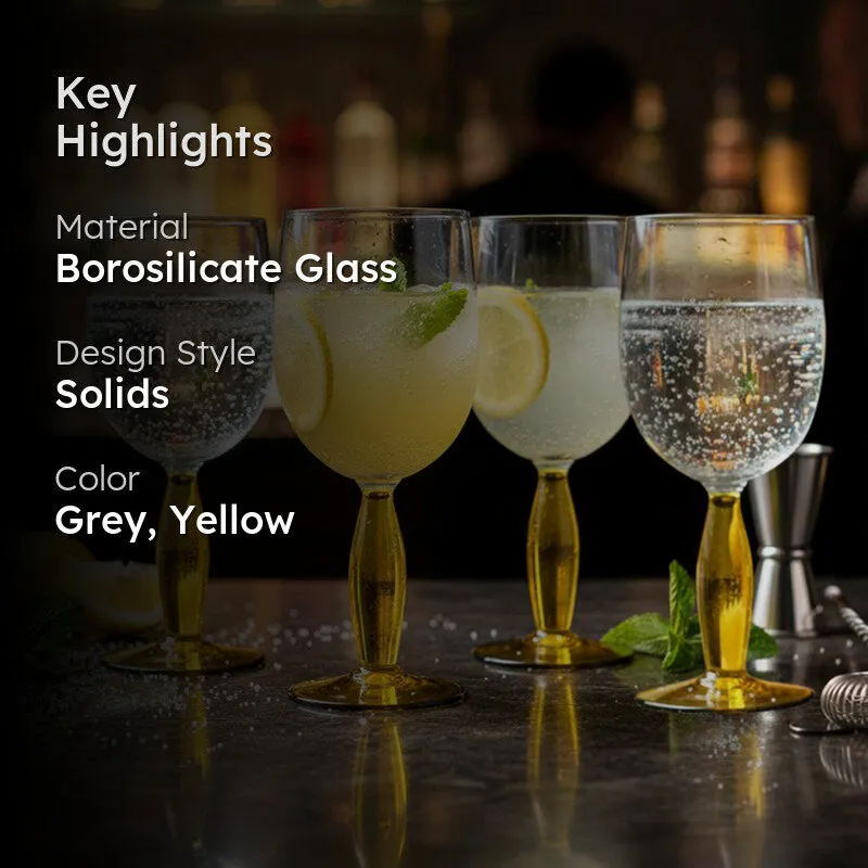 Sky Blue Goblet Glass(280 mL) - Set Of Four media 2