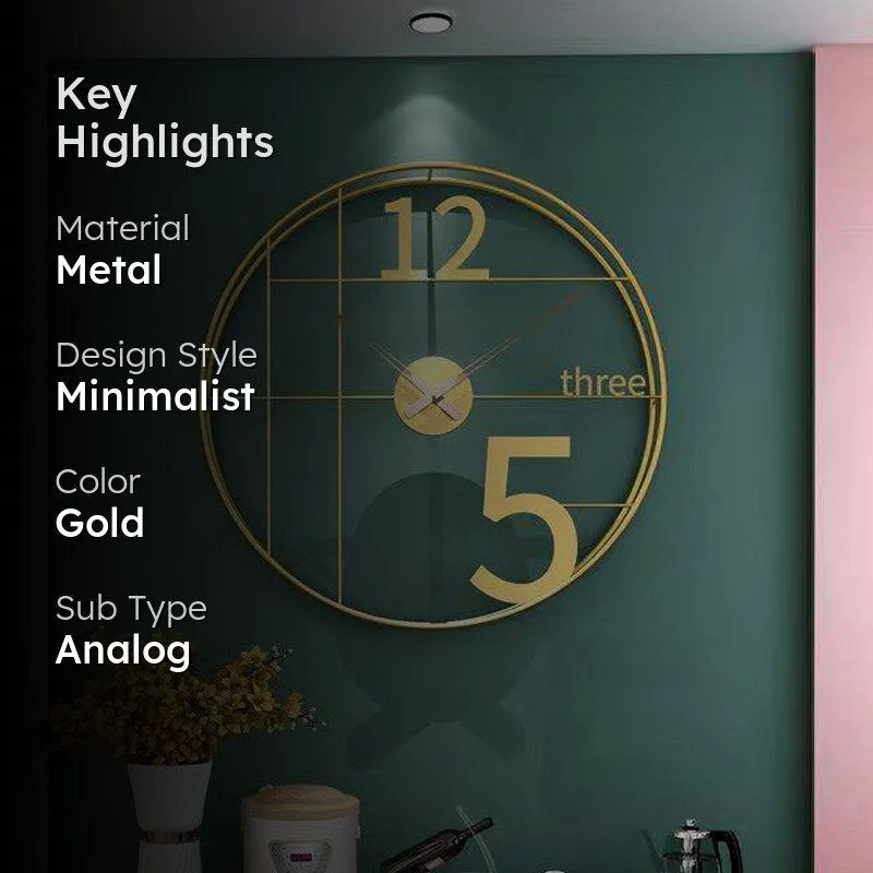 Krios Decorative Analog Wall Clock media 2