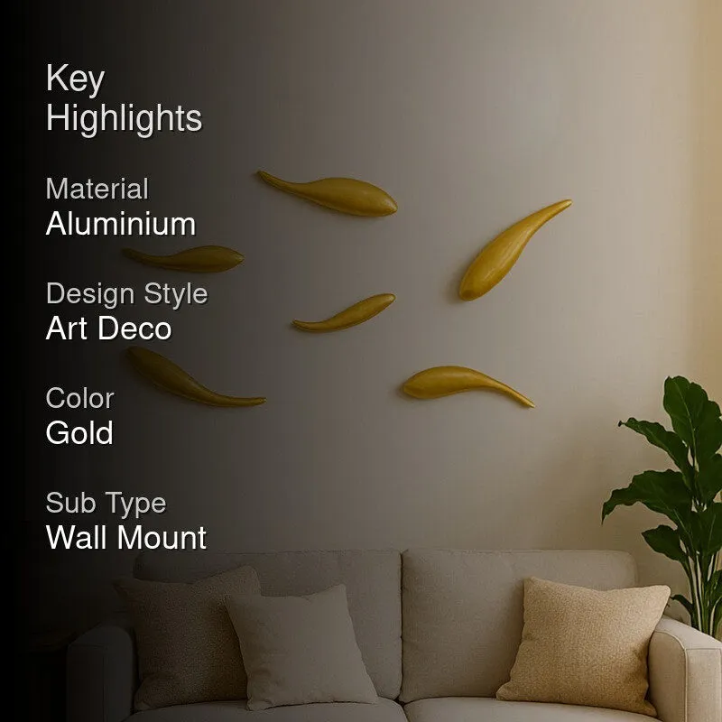 CoralFin Aluminium Wall Accents - Set Of Six media 2