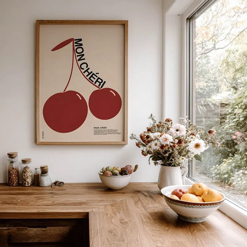 Mon Cheri Archival Canvas Wall Art - Brown media 7