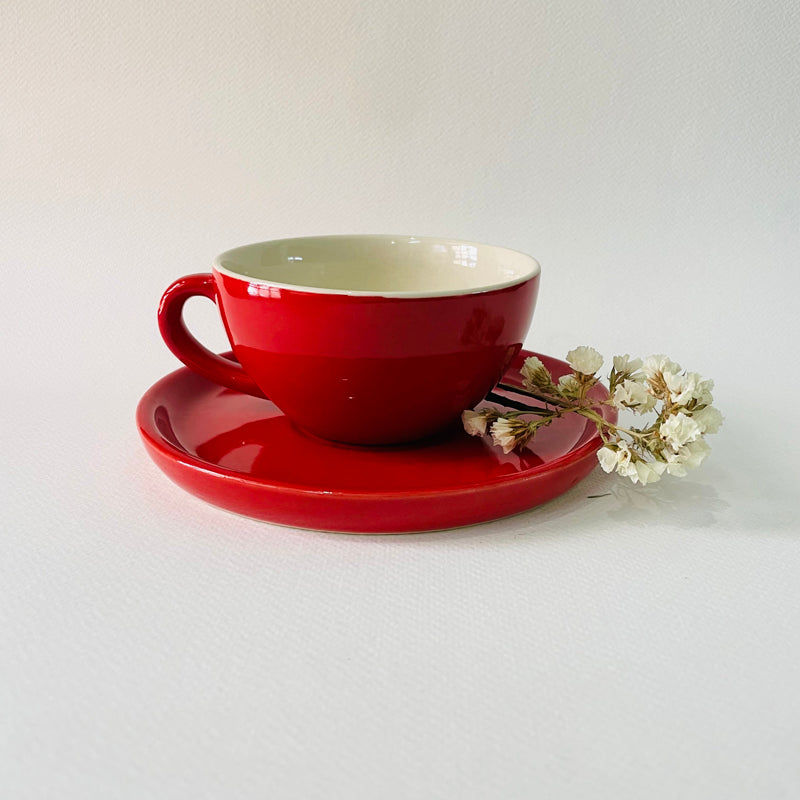 Cedar Ceramic Cup & Saucer (300 mL) - Red media 5