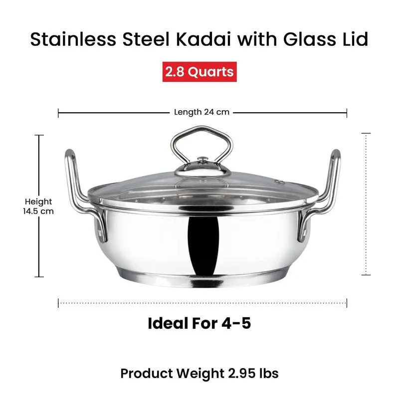 Vinod Chefs Delight Kadhai With Lid - 2700 mL media 10
