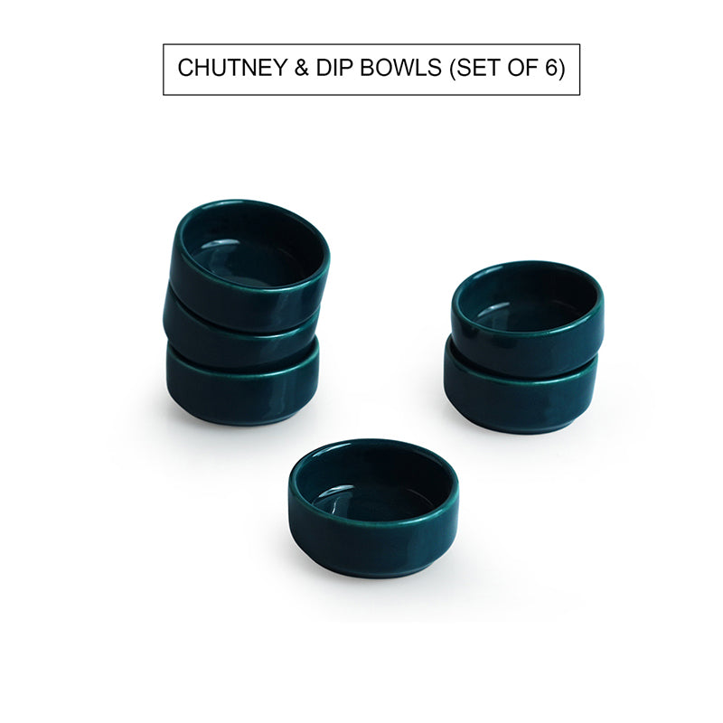 Shilpika Ceramic Dip Bowl (30 mL) - Set Of Six media 3