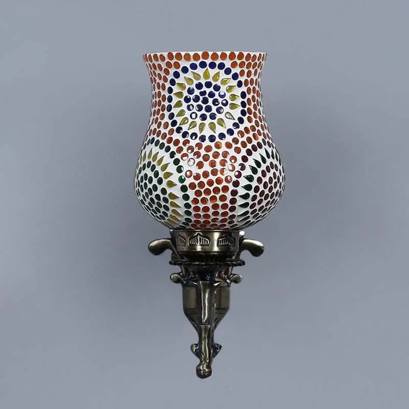 Enlightened Mandala Glass & Metal Wall Lamp media 6