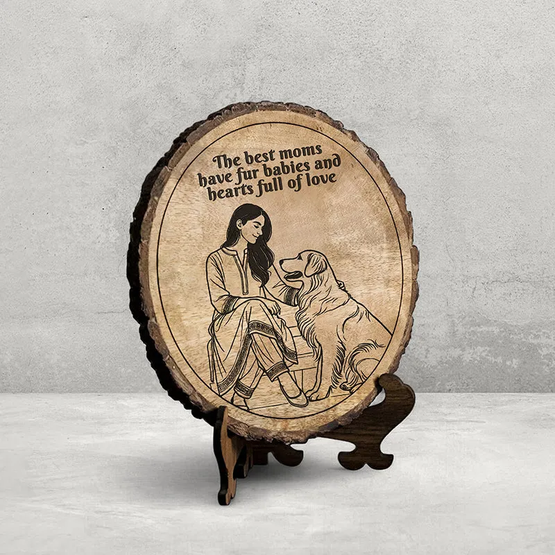Fur Babies Wood Showpiece - Round media 3