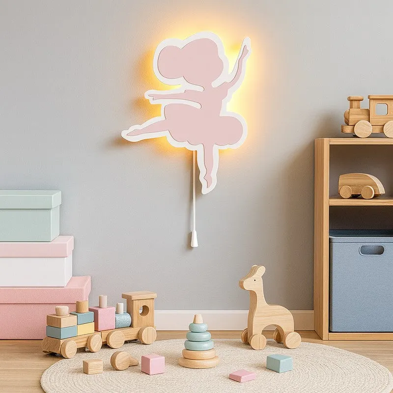 Twinkle Ballerina Battery Operated MDF Wall Lamp media 1