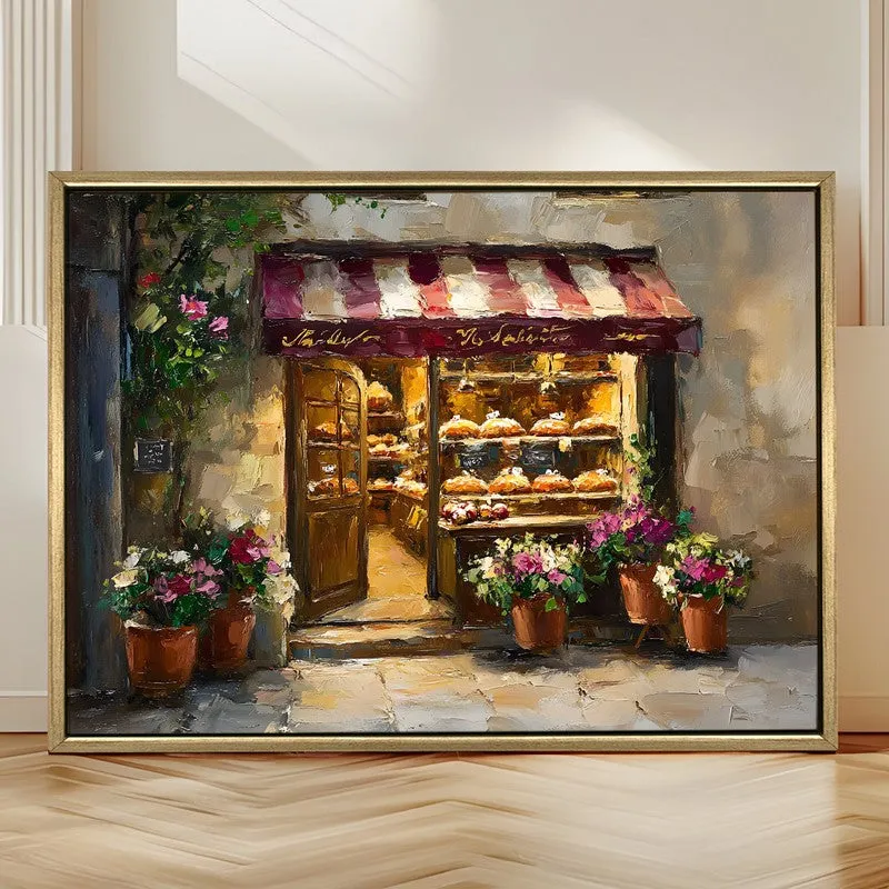 Flower Shopfront Canvas Wall Painting With Frame media 4