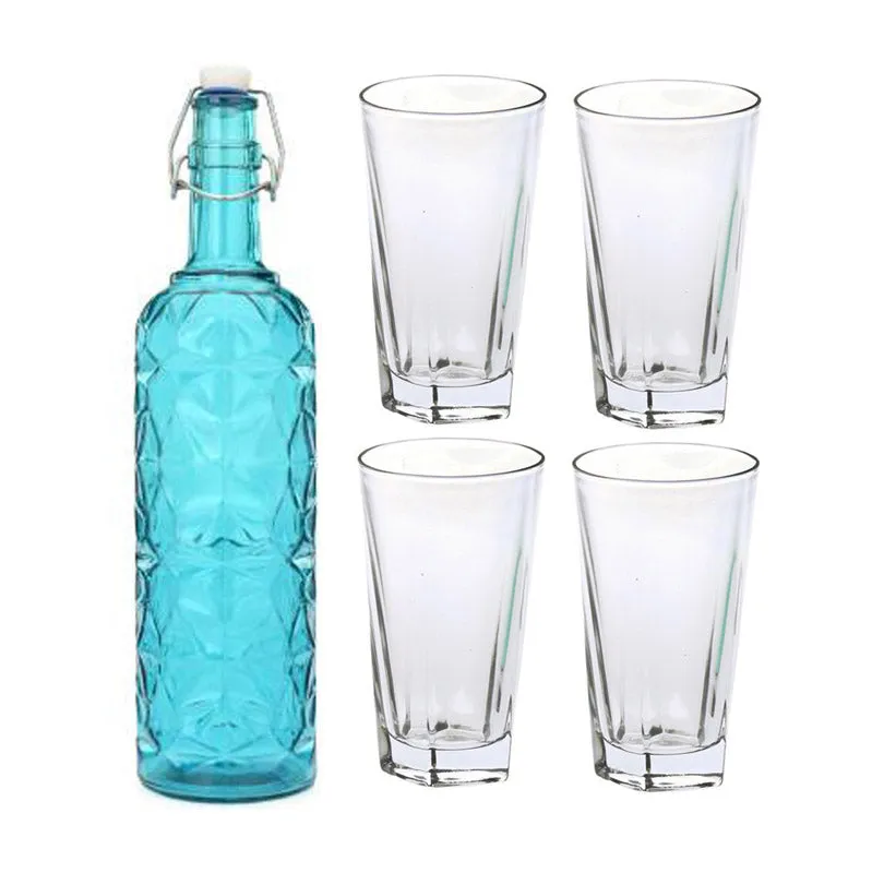 Ansel 1000 mL Water Bottle With 300 mL Glasses - Five Piece Set media 1
