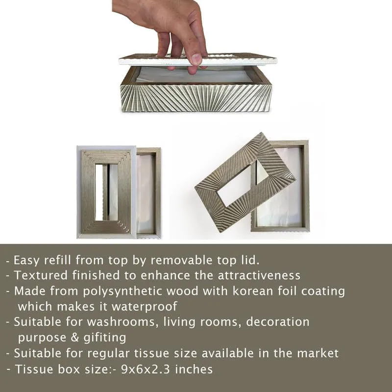 Stripe Stride Tissue Box - Brown media 8