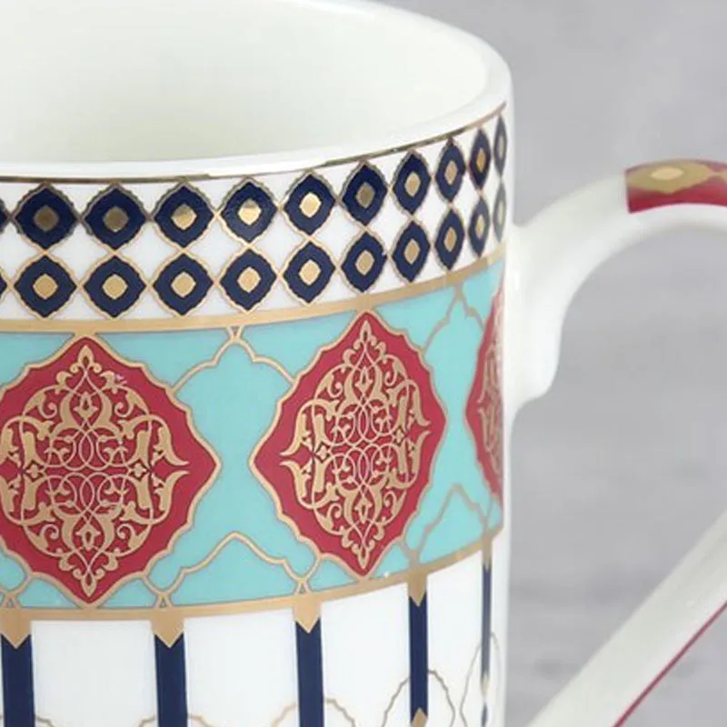 India Circus Circus Floral Bone China Coffee Mug (350 mL Each) - Set Of Two media 4