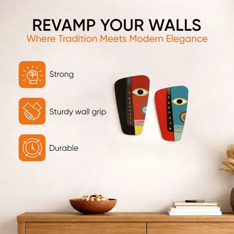 Bhupinder Mask Wooden Wall Accent - Set of Two media 5