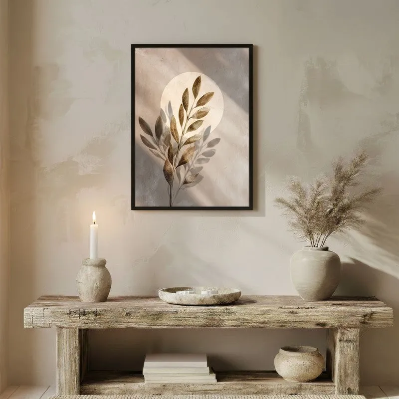 Nature Inspired Botanical Archival Paper Wall Painting With Black Frame media 3