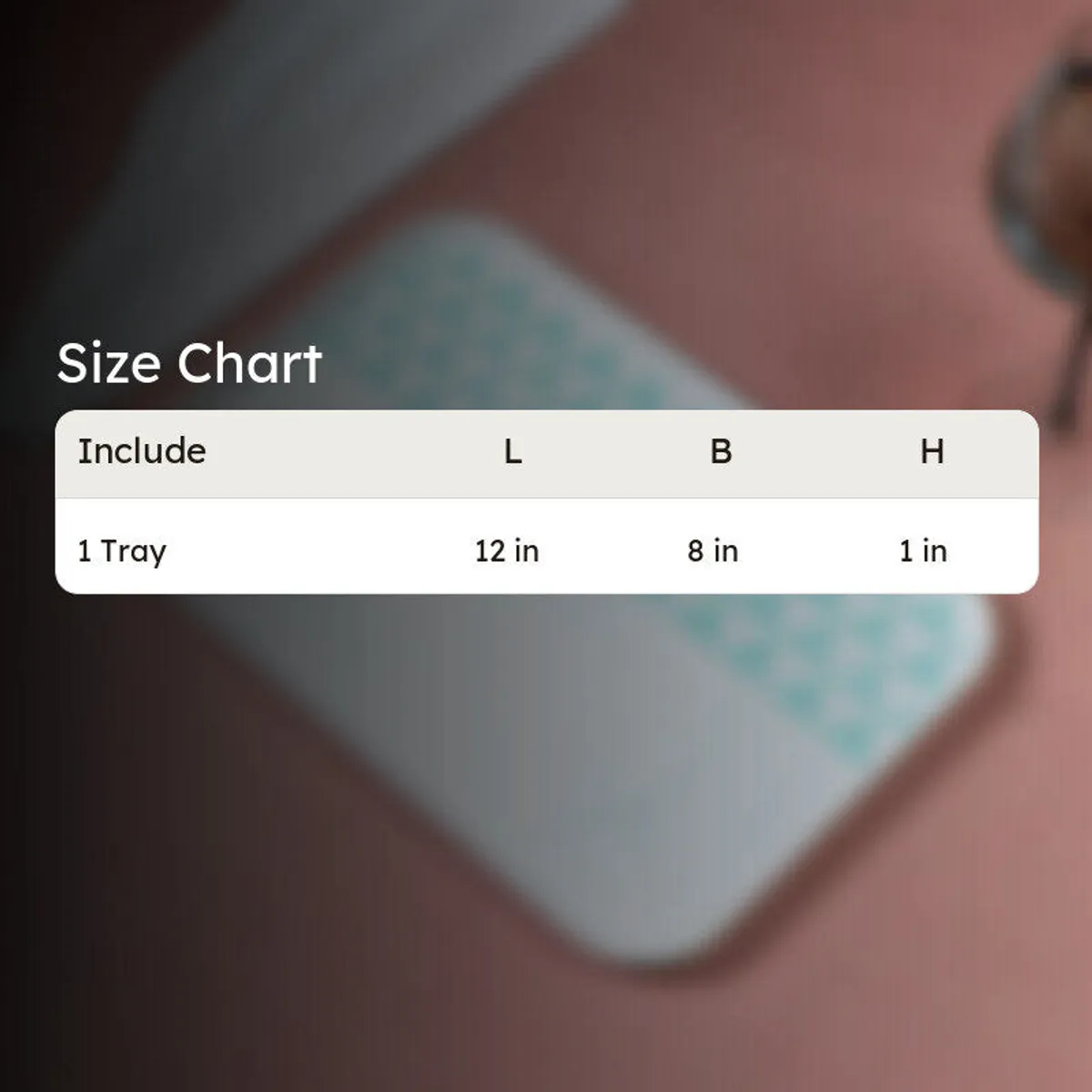 Serving tray size-chart graphic