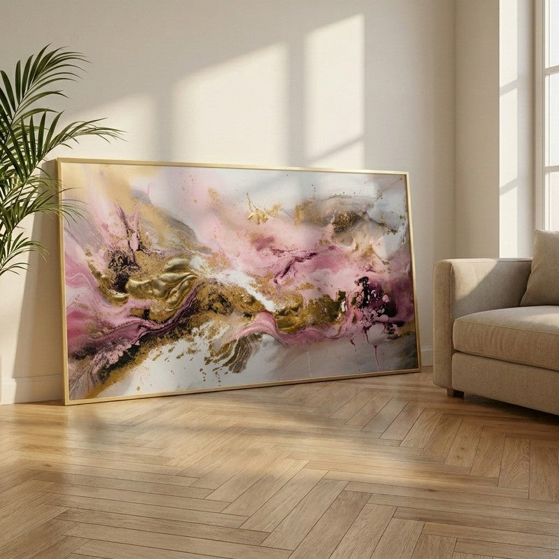 Opulent Flow Canvas Wall Painting With Frame
