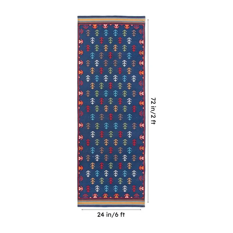 Dravien Cotton Runner Rug - Blue media 9