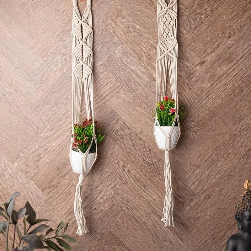 Cosette Macrame Planter - Set Of Two media 1