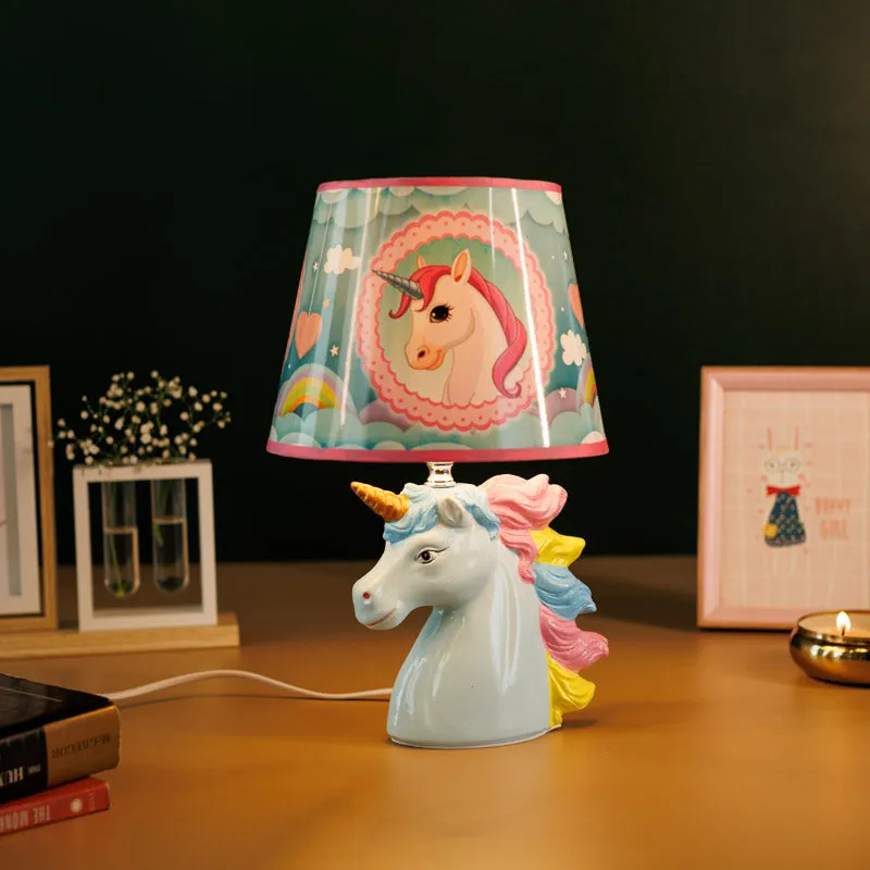 Unicorn Ride Ceramic Table Lamp - Multicolor media 1