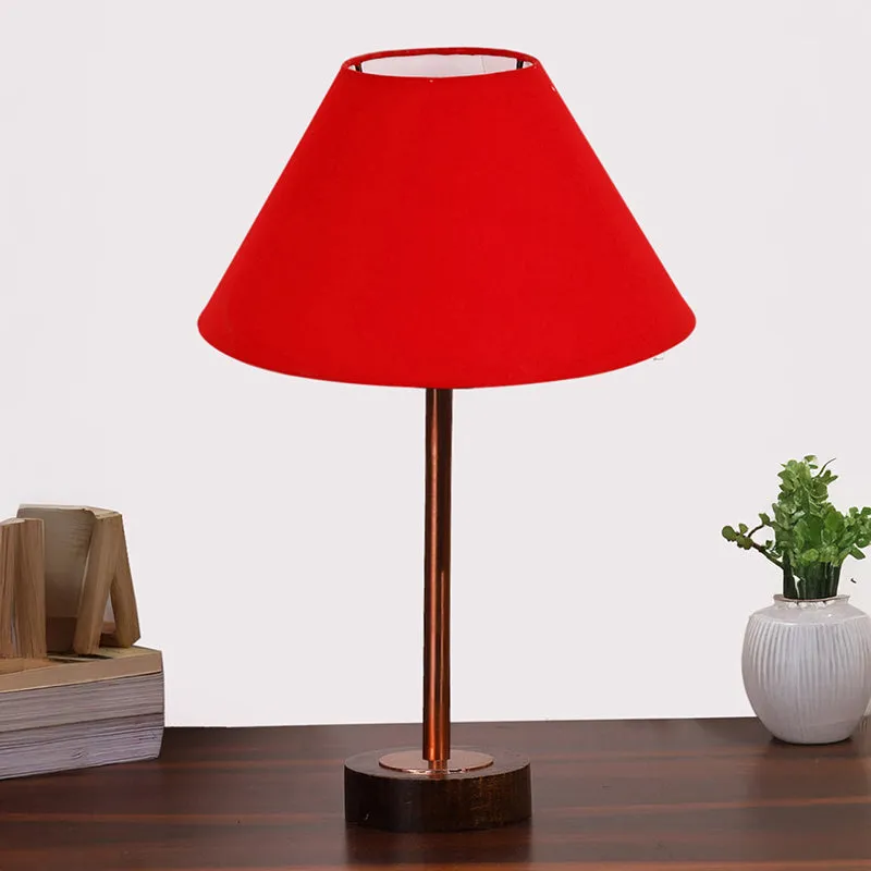 Cotin II Rodin Wooden Table Lamp - Red,Copper,Brown media 3