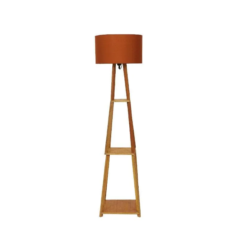 Blace Netima Floor Lamp With Shelf - Rust media 4