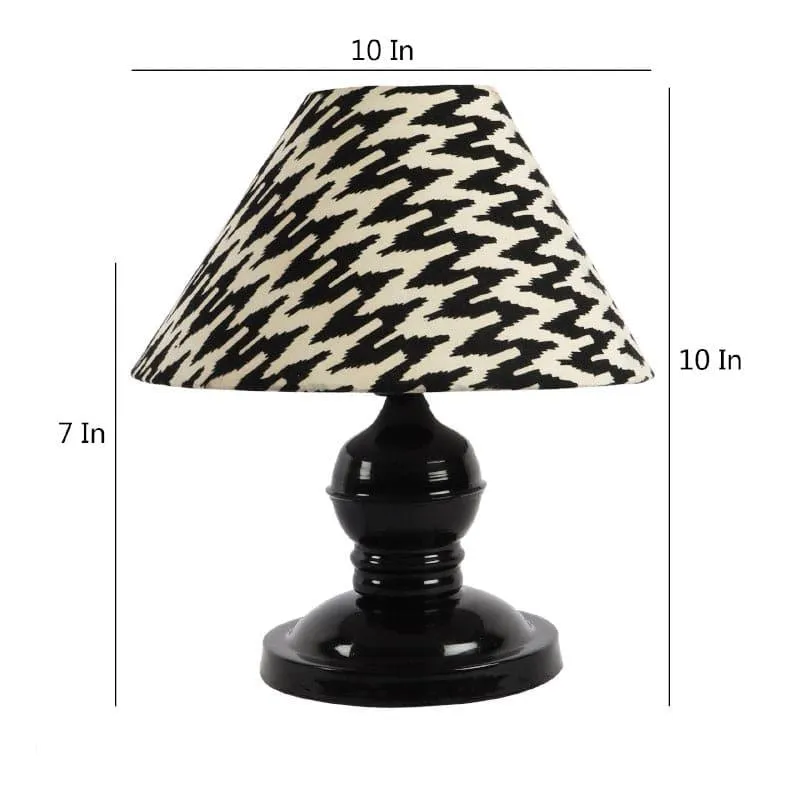 Chevronic Avalon Fabric Table Lamp - Black,White media 5