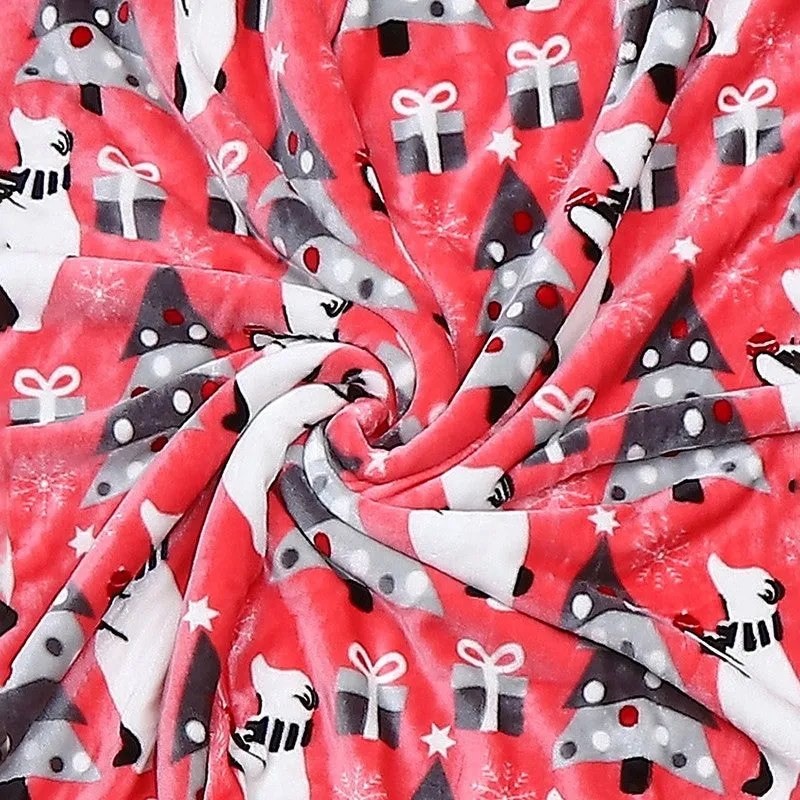 Monte Carlo Whimsical Winter Wrap Kids Blanket (Red) - 500 GSM media 5
