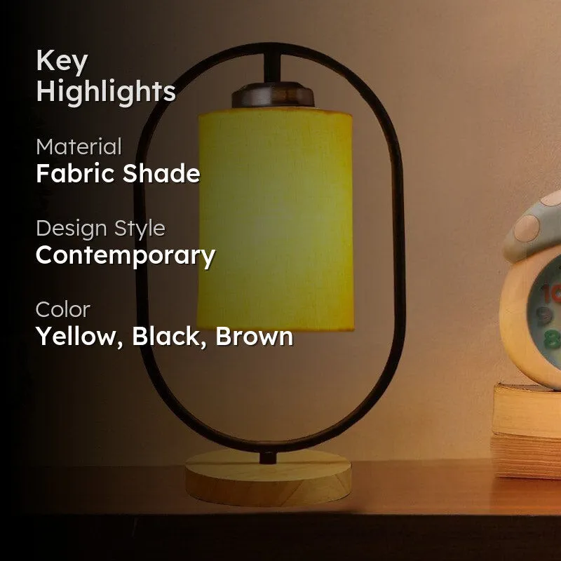 Radiant Echo Fabric Table Lamp - Yellow,Black,Brown media 2