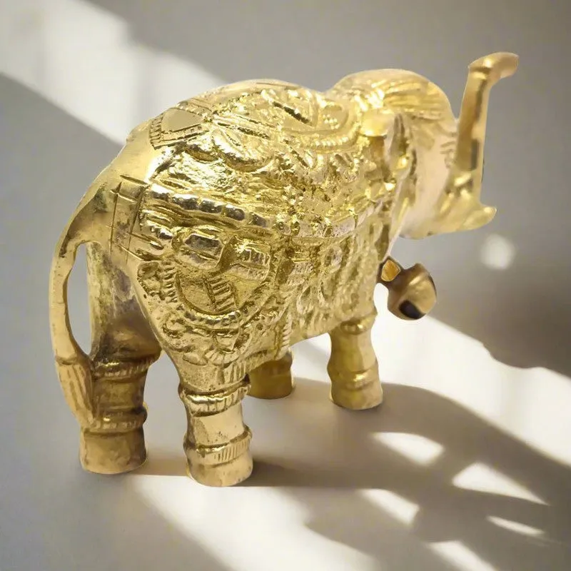 Elphant Brass Showpiece - Gold media 6